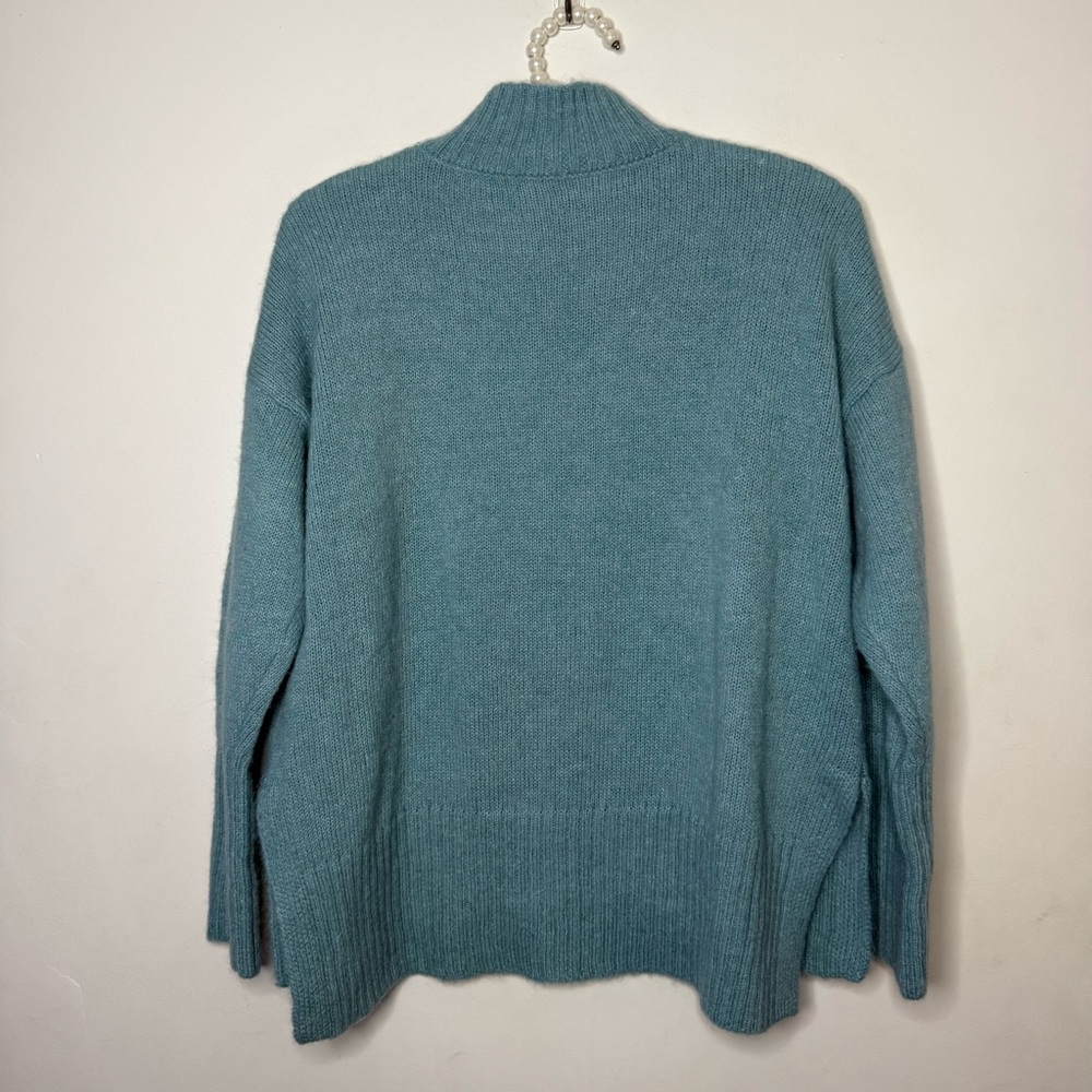 Pacas Alpaca Baby Blue Mock Neck Sweater - Picture 4 of 6
